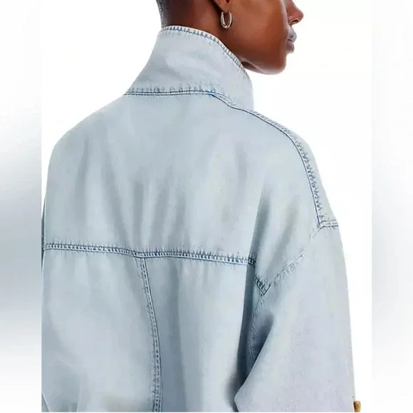 BlankNYC Stand Collar Lightweight Denim Jacket Sold at Revolve - Picture 6 of 7